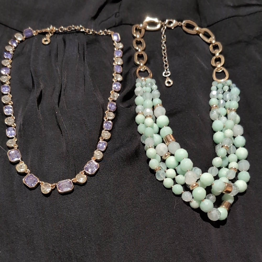 2 Anne Klein Necklaces, Gold